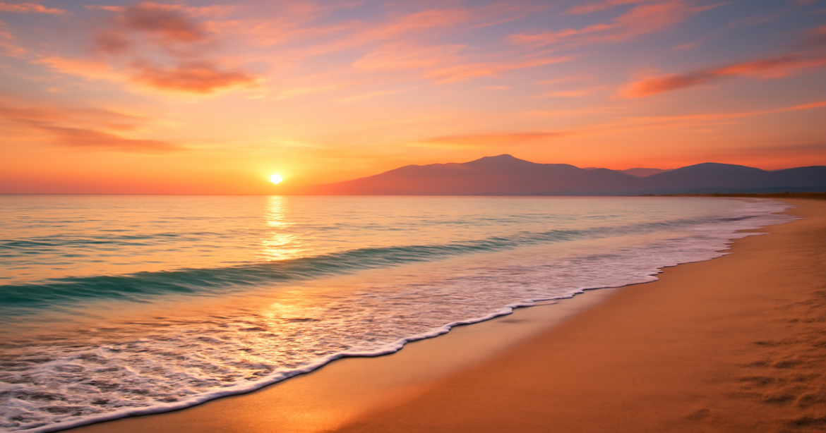 A tranquil beach scene representing financial planning for beginners, symbolizing peace and relaxation.