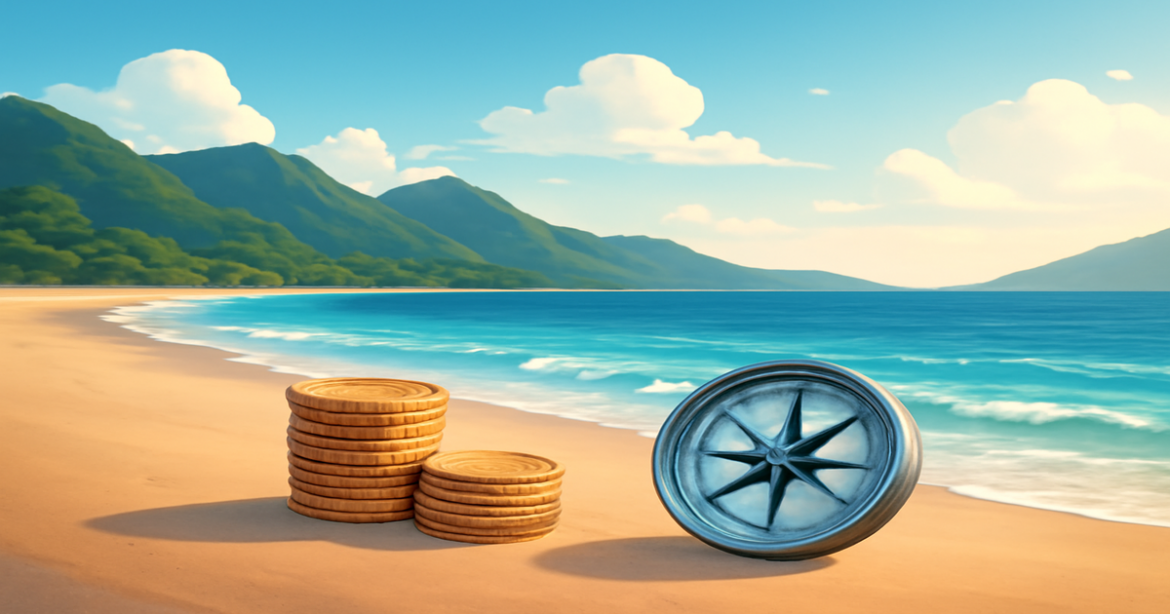 A tranquil beach scene representing investments, ideal for beginners in 2026.