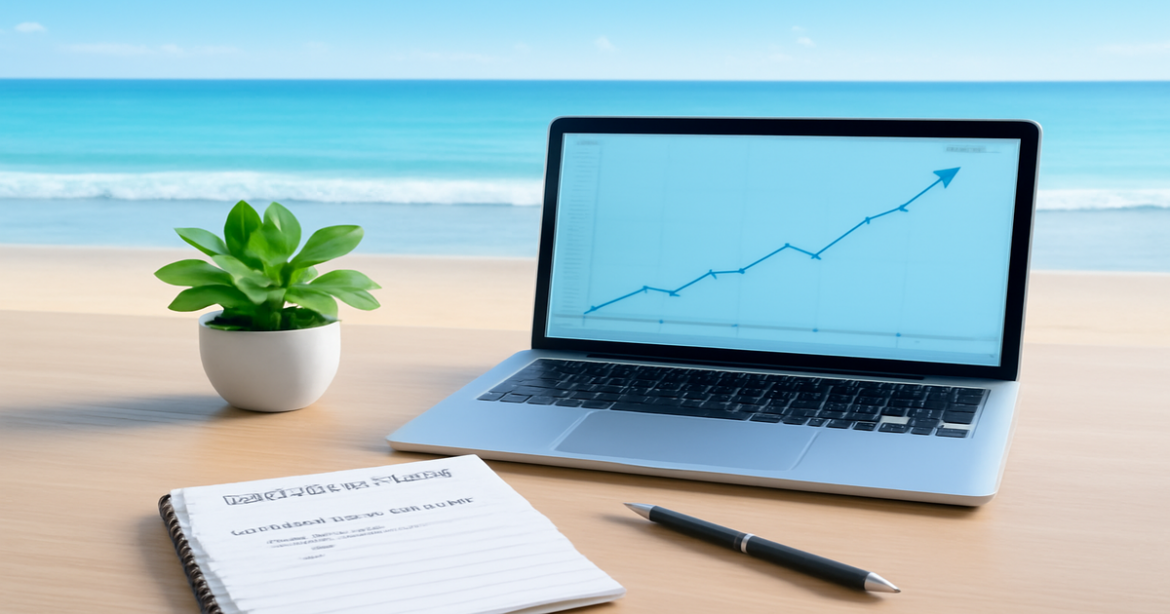 A professional workspace image illustrating the concept of резервный фонд for financial security.