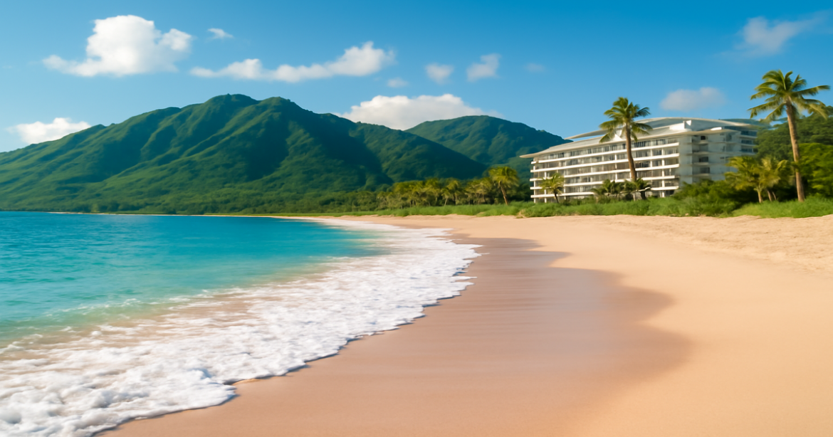 Stunning beach landscape ideal for discussing кредитные карты с кэшбэком benefits.