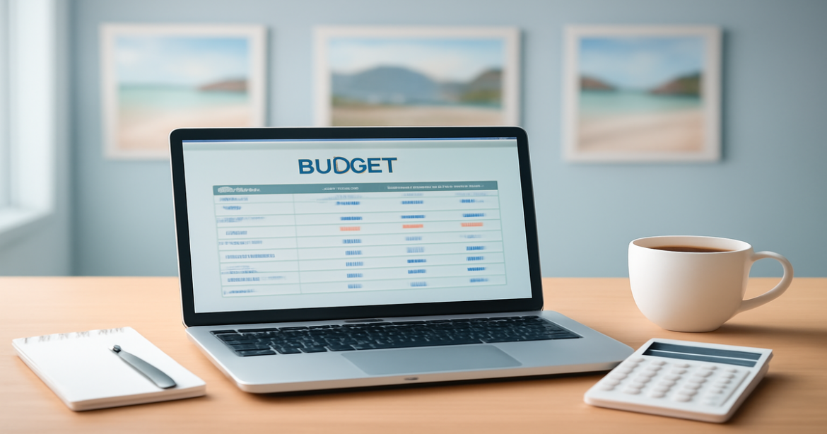 A professional workspace for планирование бюджета, showcasing tools for effective financial management.