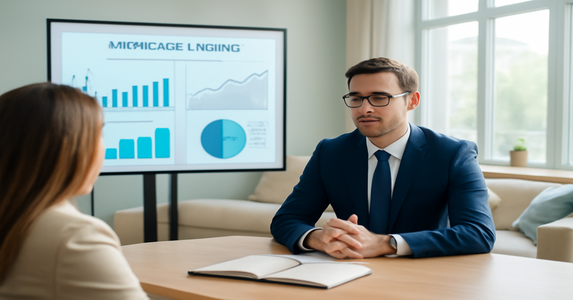 A professional office space illustrating ипотечное кредитование options for home buying in 2026.