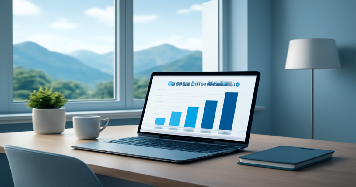 Image illustrating сравнение банковских услуг in a professional, serene office setting.