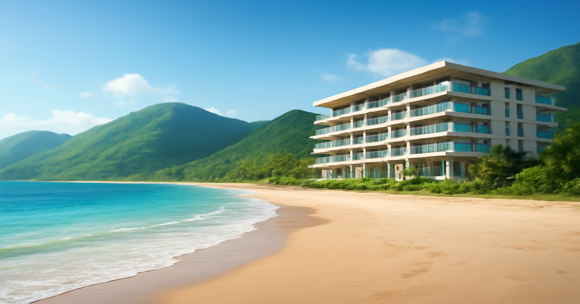 Stunning beach landscape symbolizing financial planning for a successful future.