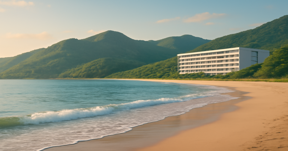 A relaxing beach view symbolizing financial planning and stability in personal finance.