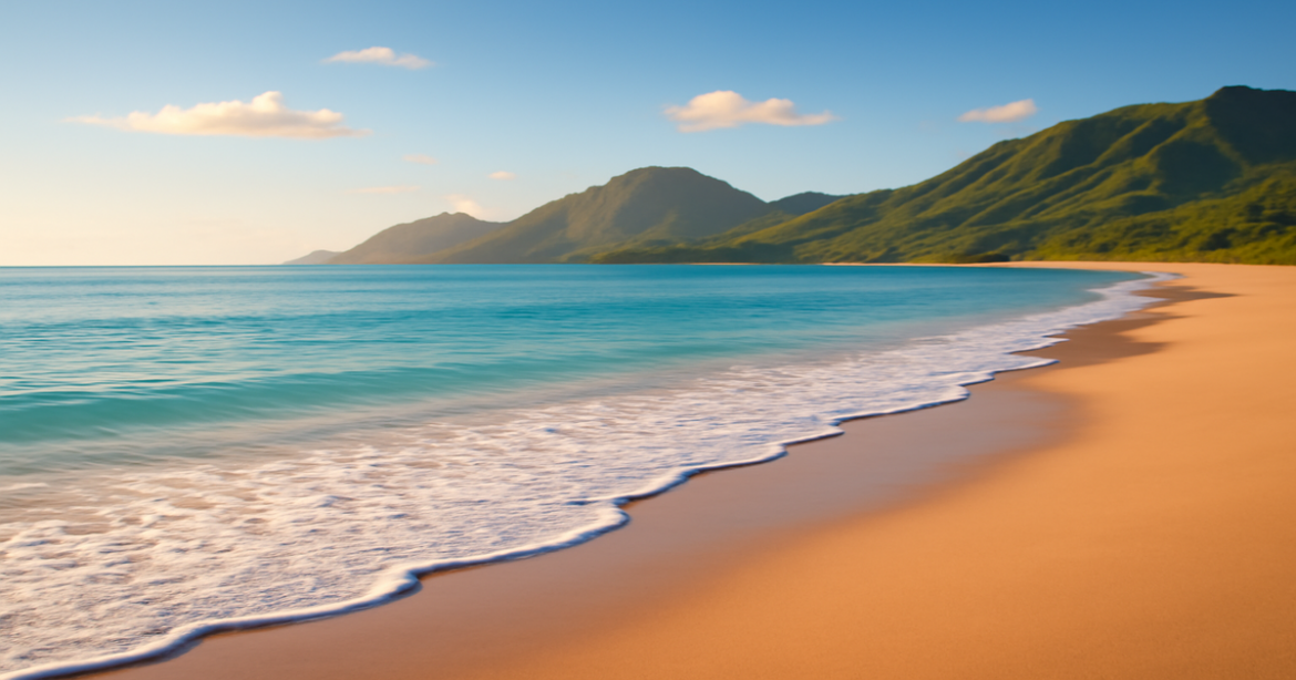 A relaxing beach scene representing financial planning and personal finance goals.