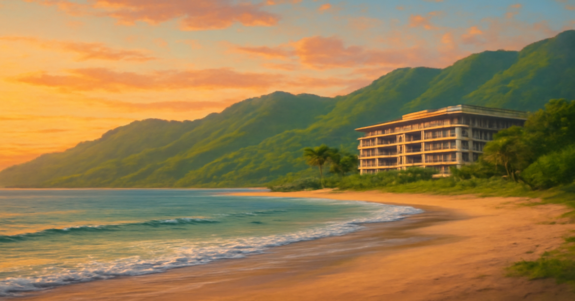 A tranquil beach scene symbolizing финансовое планирование and financial success in 2026.