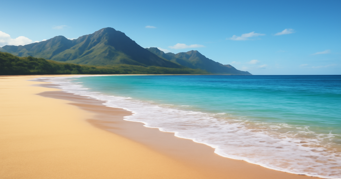 A beautiful beach landscape representing финансовое планирование for financial success and stability.