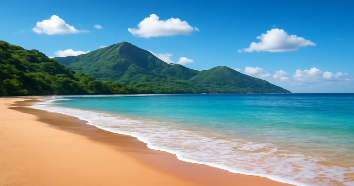A peaceful beach scene symbolizing investments and financial growth in a relaxing environment.