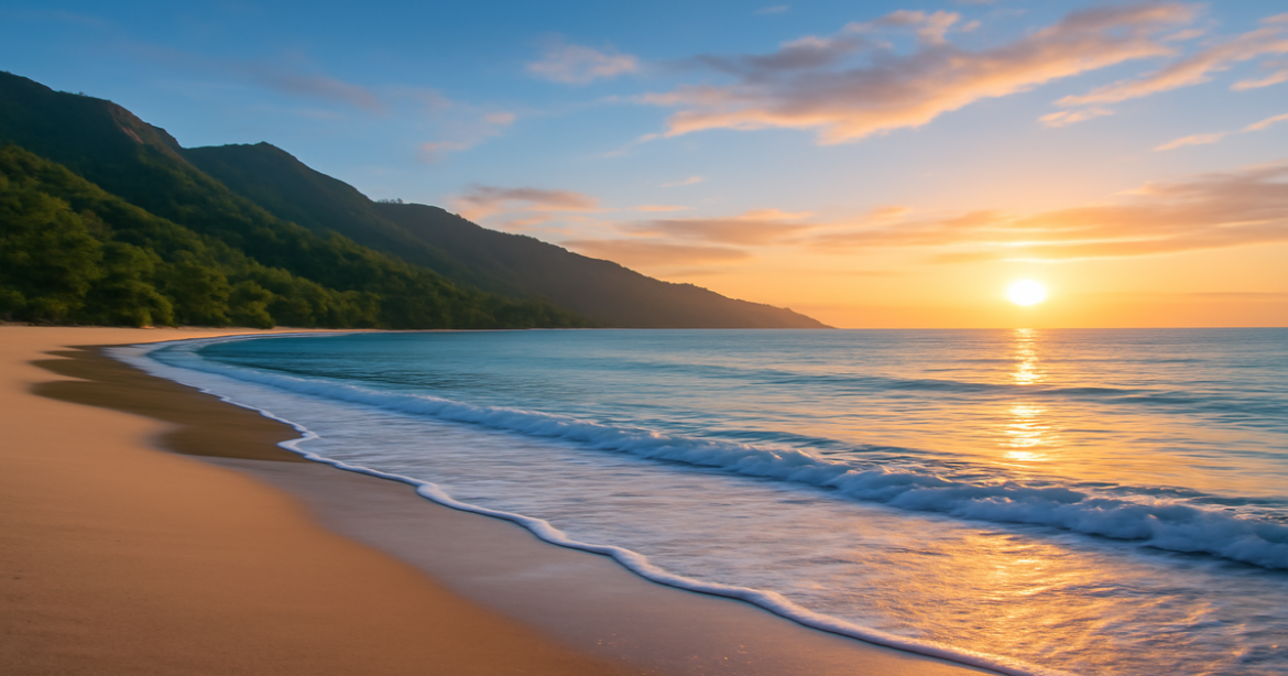 A serene beach sunset symbolizing investment products, perfect for beginners in finance.