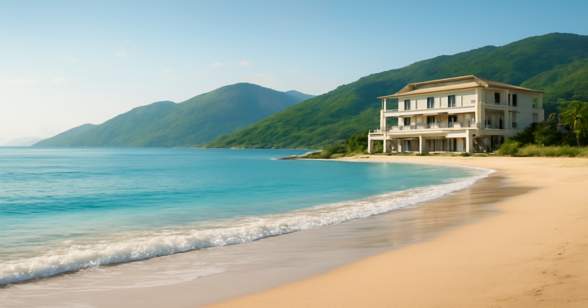 Relaxing beach scene highlighting investment products in travel destinations for 2023.