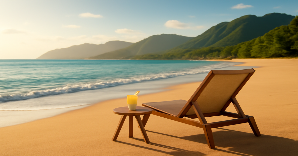 A tranquil beach scene representing investment products for beginners, perfect for financial planning articles.