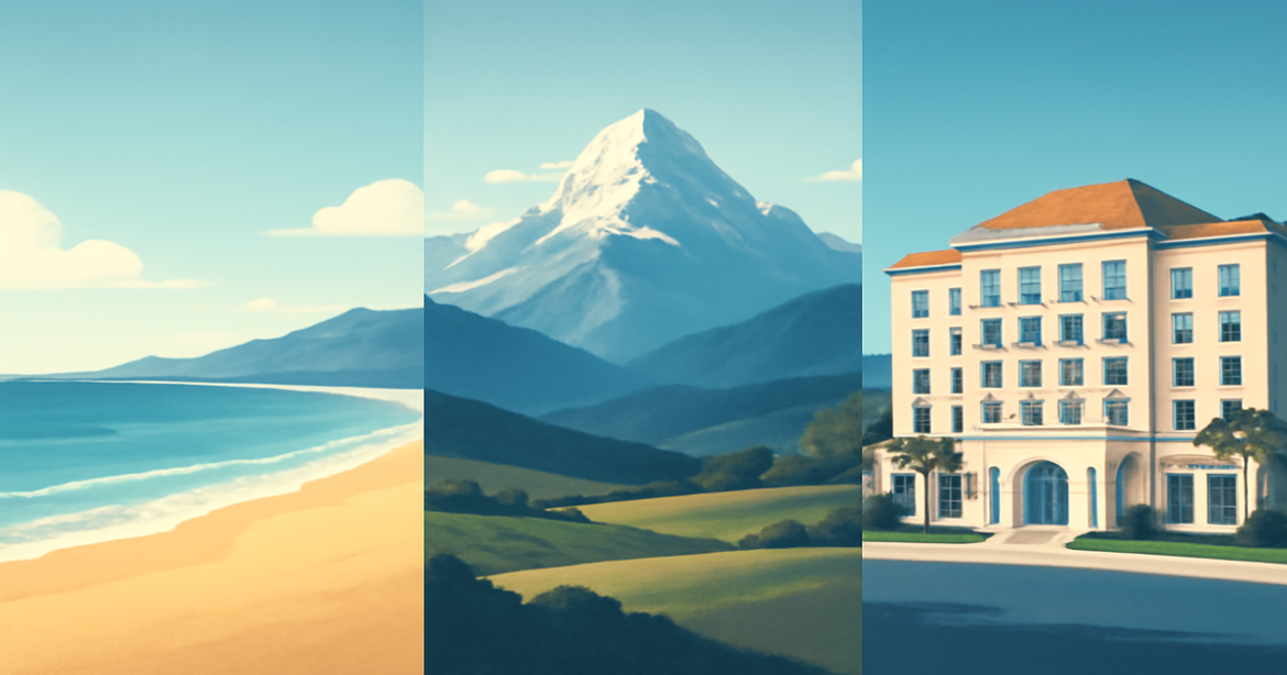 Explore investment products through serene landscapes of nature and travel destinations.