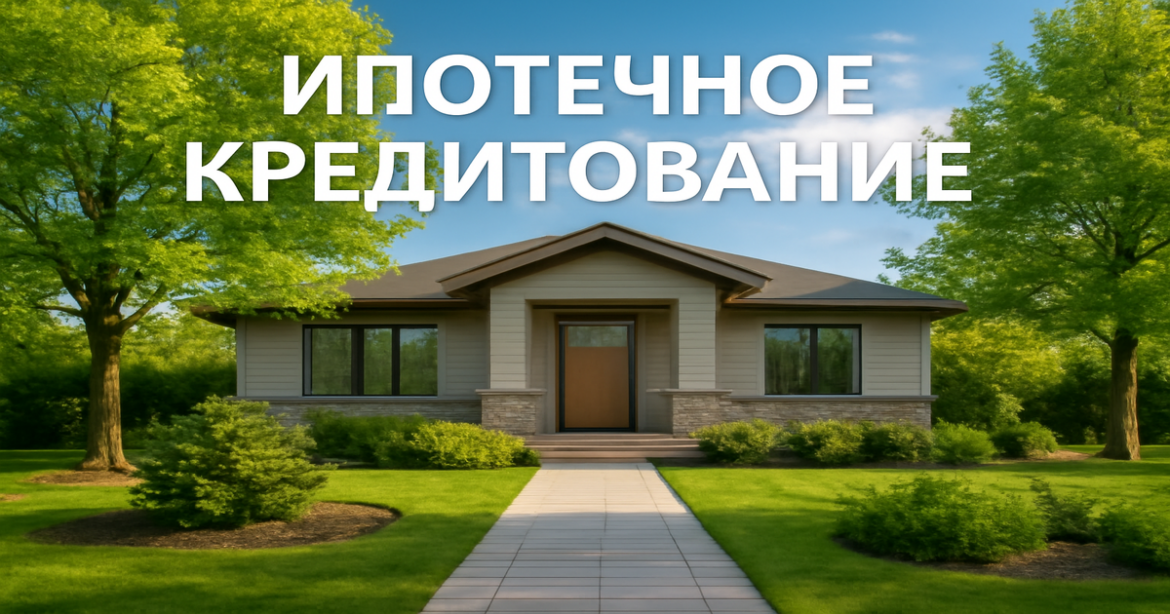 A bright and inviting home scene representing ипотечное кредитование for a professional financial article.