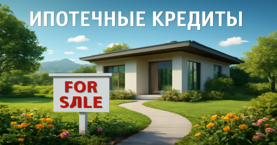 Beautiful home landscape representing ипотечные кредиты for potential buyers.