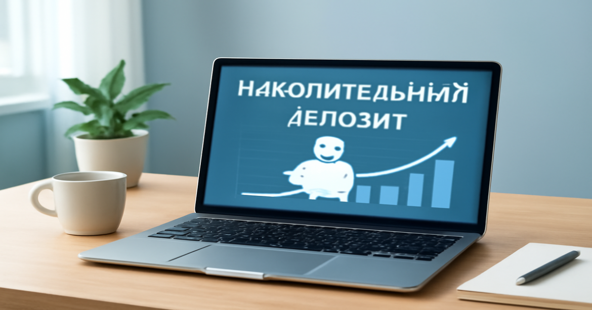 A professional workspace highlighting накопительный депозит for effective financial planning.
