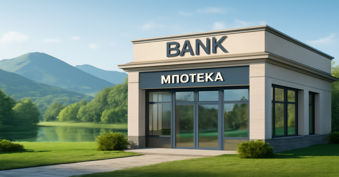 A professional image illustrating the concept of ипотека in a serene natural setting.