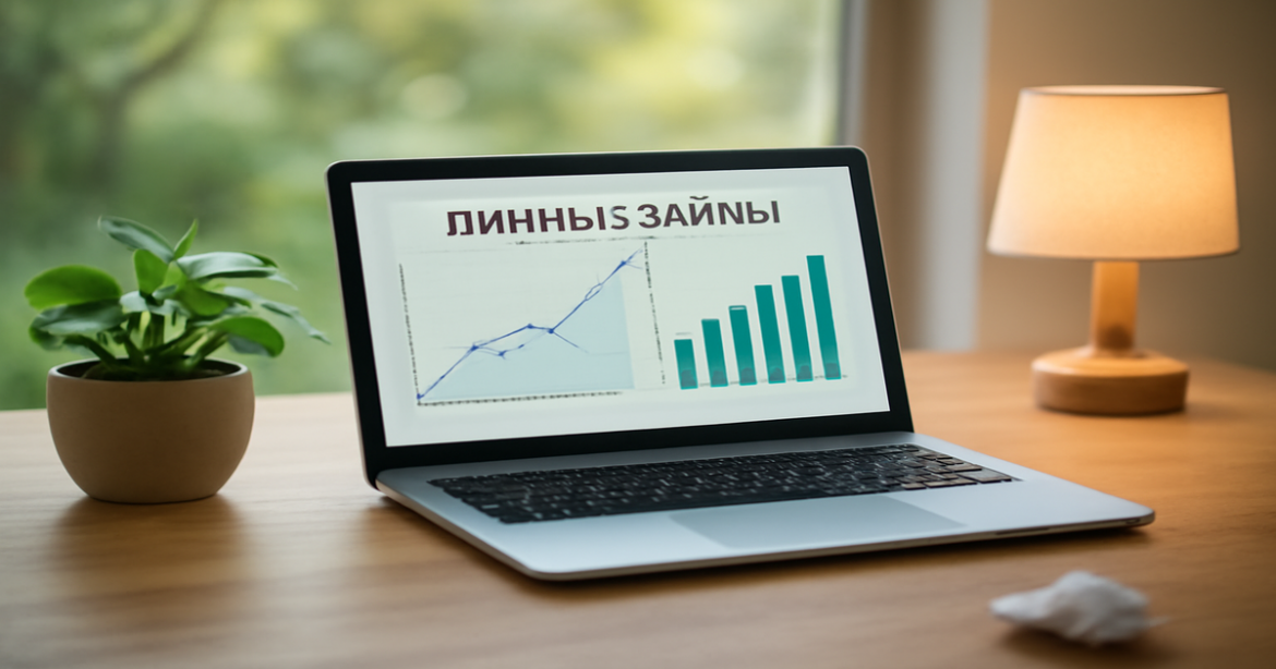 Professional workspace image illustrating personal loans (личные займы) with a calming nature theme.
