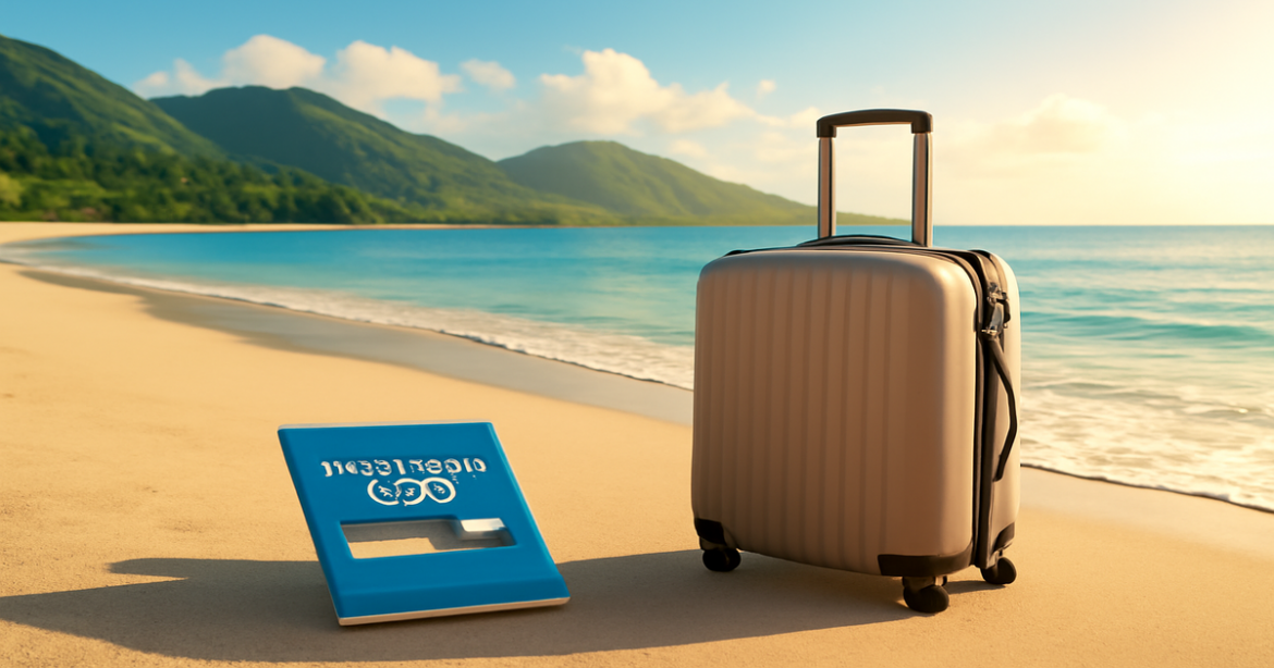 A beautiful beach scene representing the journey of choosing a личный кредит for your travel needs.