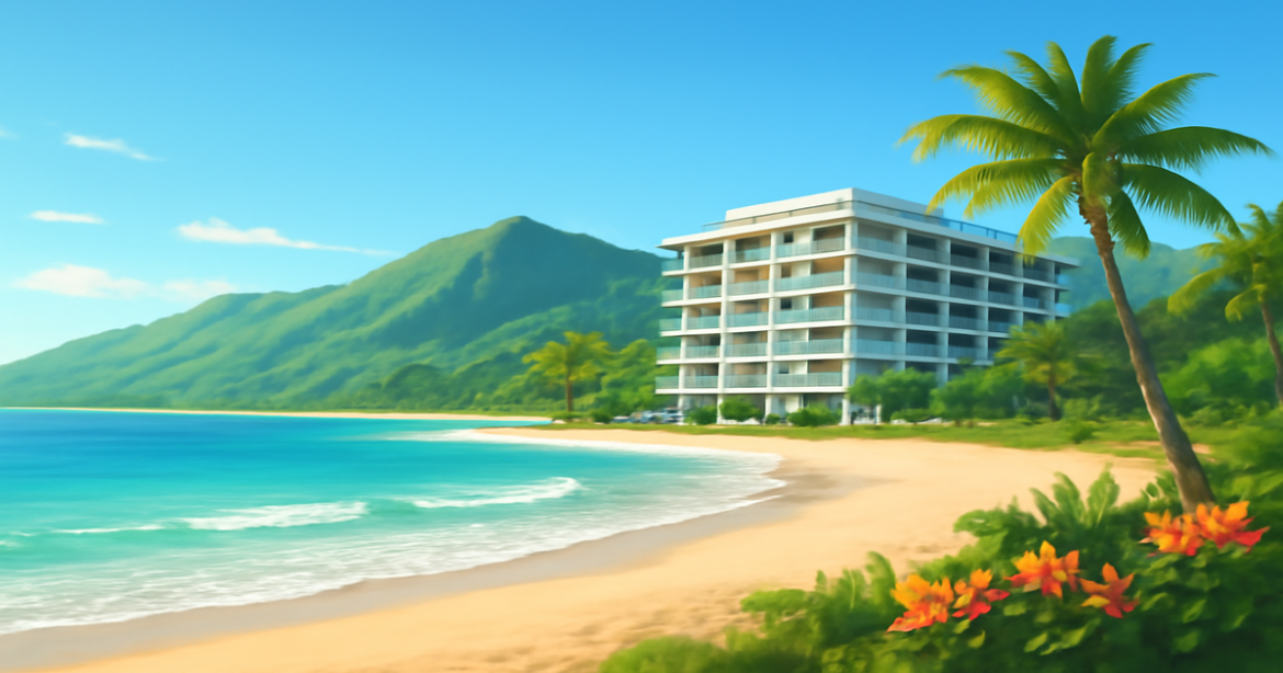 A peaceful beach scene representing the best депозиты for savings in 2026.