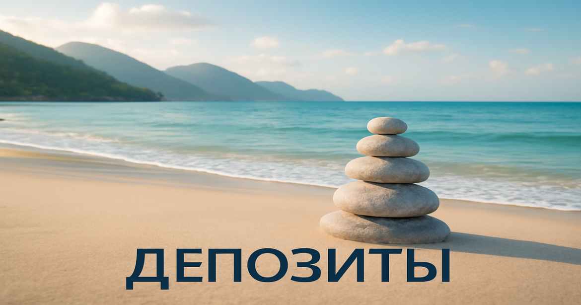 A peaceful beach landscape illustrating the concept of депозиты in a professional setting.