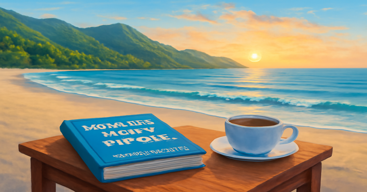 A peaceful beach scene illustrating financial planning and the concept of choosing the best депозит.