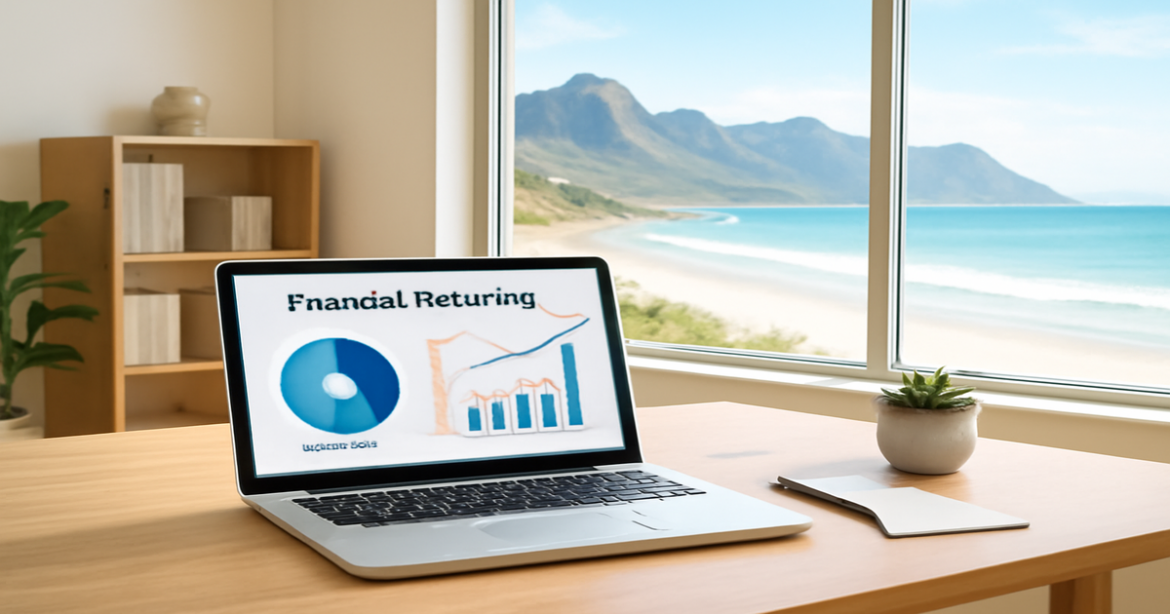 A professional image of a financial advisor's office, illustrating the concept of потребительский кредит.