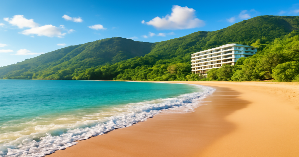 A picturesque beach scene representing the best deposit options for financial planning.