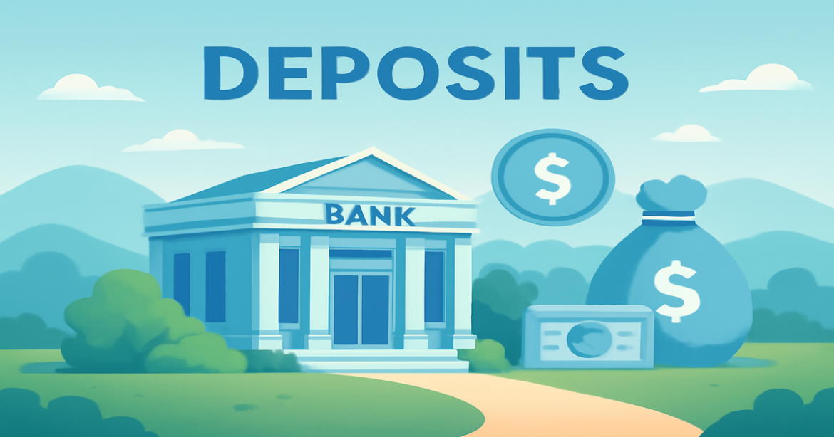 Explore the best депозиты with this serene financial landscape image.