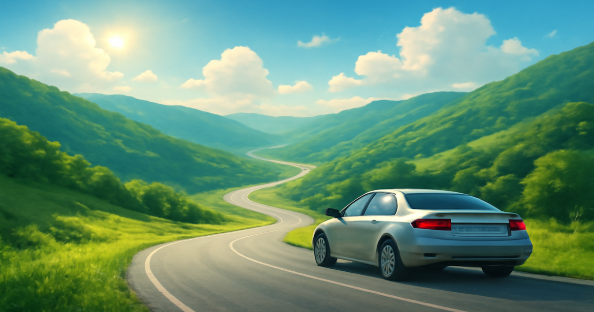 A scenic view illustrating the journey of selecting the best страховка для автомобиля.