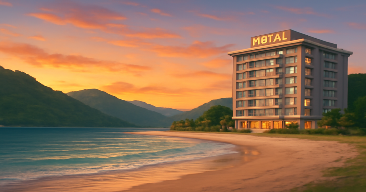 A beautiful beach scene illustrating the concept of выбор страховой компании for financial security.