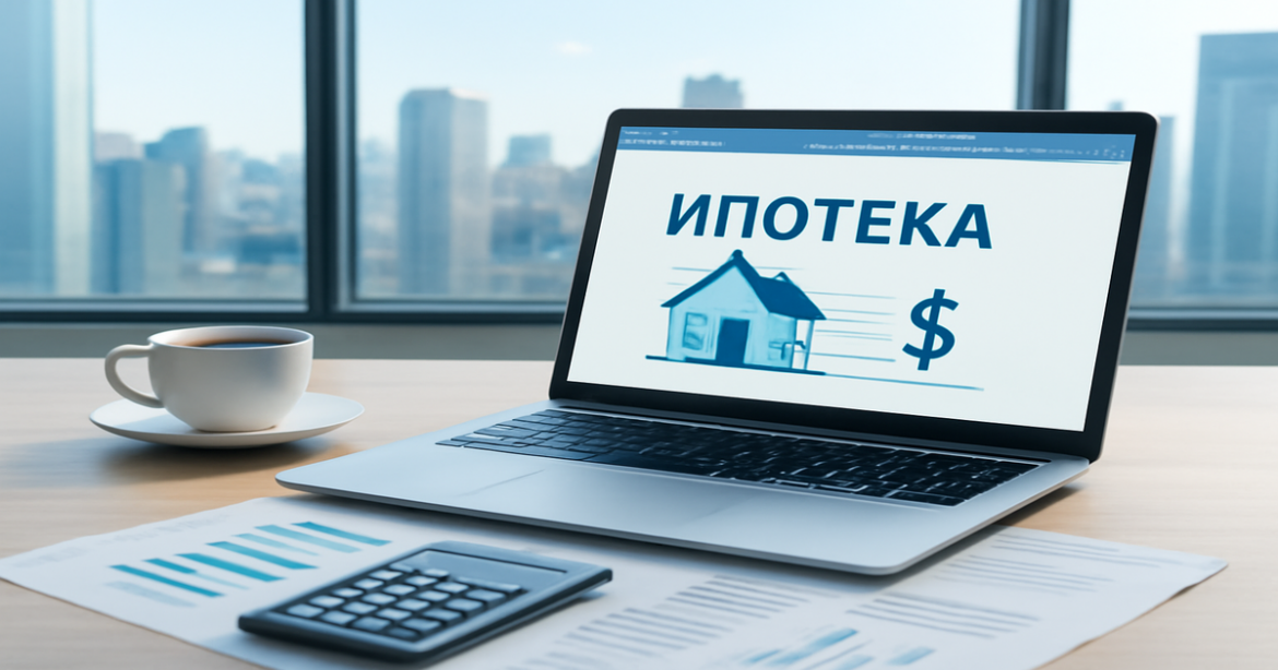 Professional office scene featuring ипотека resources, perfect for financial advice articles.