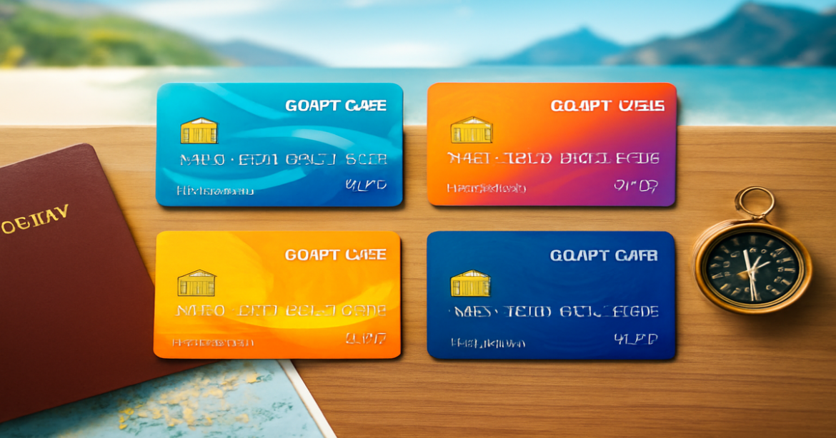 Explore credit cards options for travel and financial benefits in this professional image.