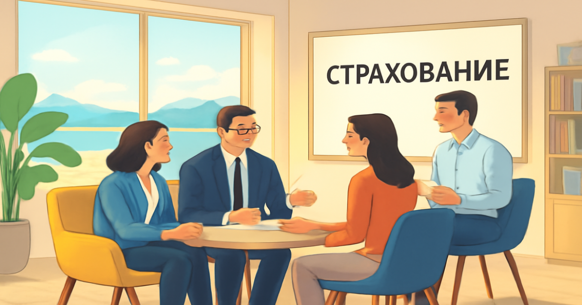 Professional office setting highlighting the importance of страхование in financial planning.