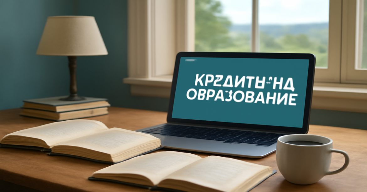A calm study scene highlighting кредиты на образование as a key tool for student success.