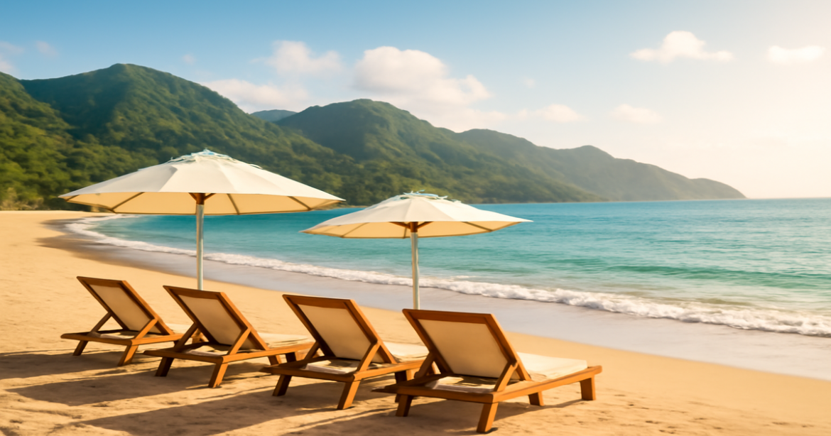 A tranquil beach scene symbolizing способы накопления for future investments.