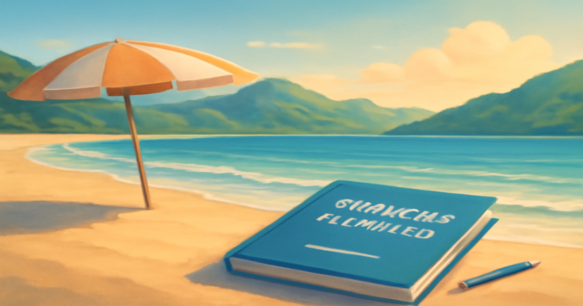 A tranquil beach scene symbolizing финансовая грамотность and financial independence.