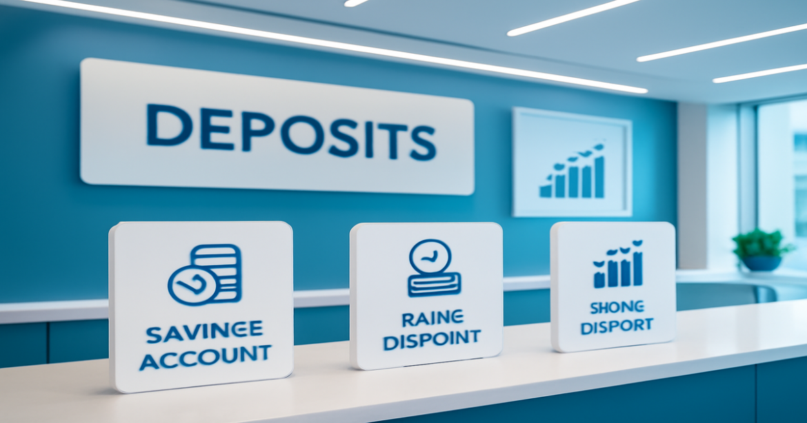 Explore different types of deposits in banks through this professional and inviting image.