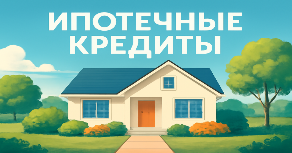 A tranquil home landscape representing ипотечные кредиты in Russia, evoking financial security.