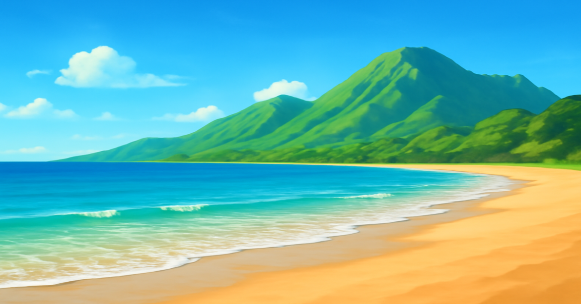 A beautiful beach and mountain scene, perfect for exploring депозиты and investment opportunities.