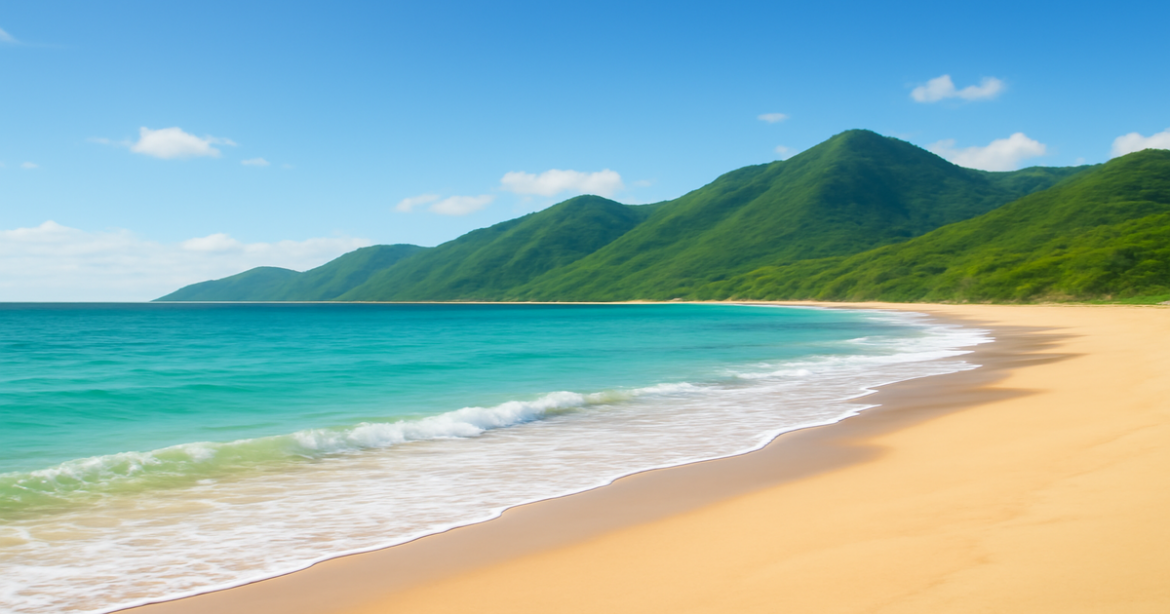 A tranquil beach scene illustrating the significance of кредитный рейтинг for obtaining loans.