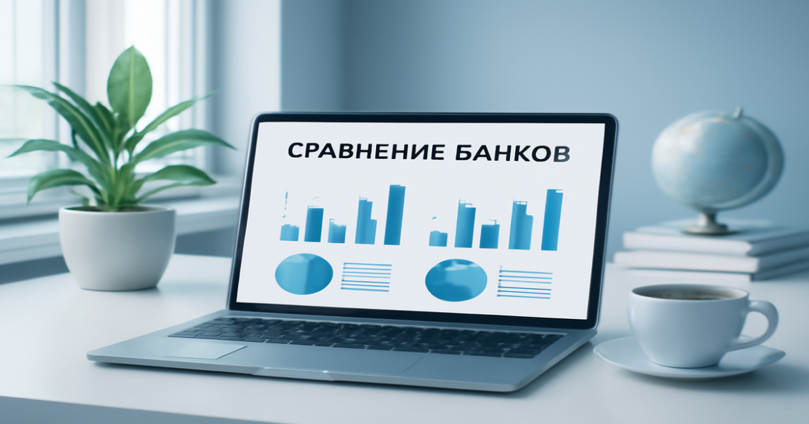 Image depicting a modern office scene related to сравнению банков and financial planning.