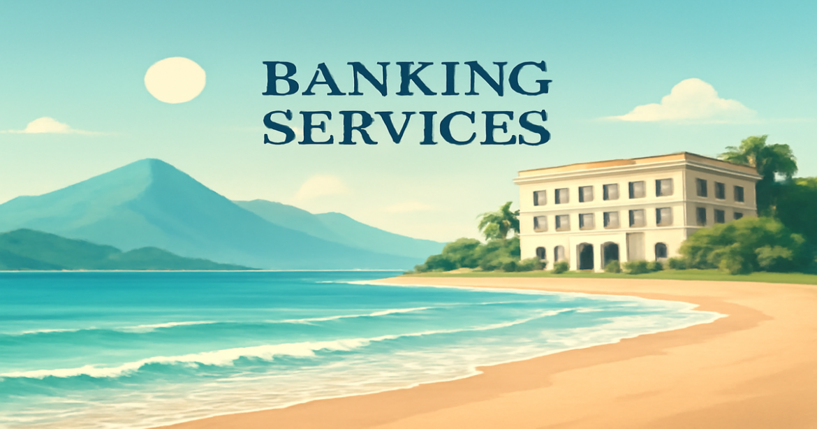 A relaxing beach scene symbolizing банковские услуги for personal finance optimization.