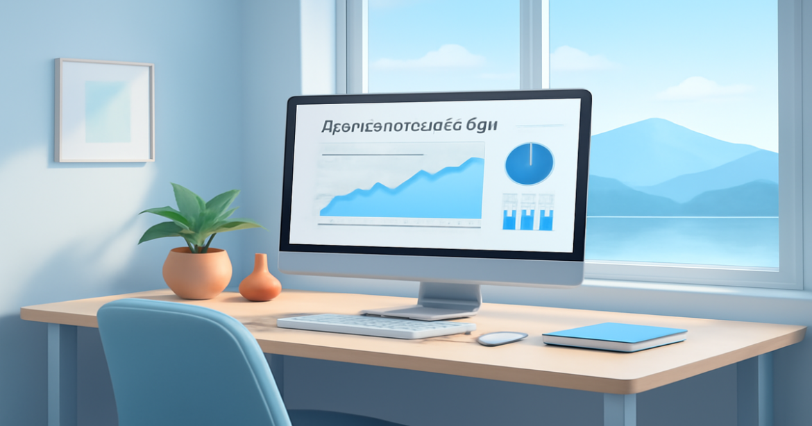 Professional image of a financial analysis focusing on депозитный счет in a serene office setting.