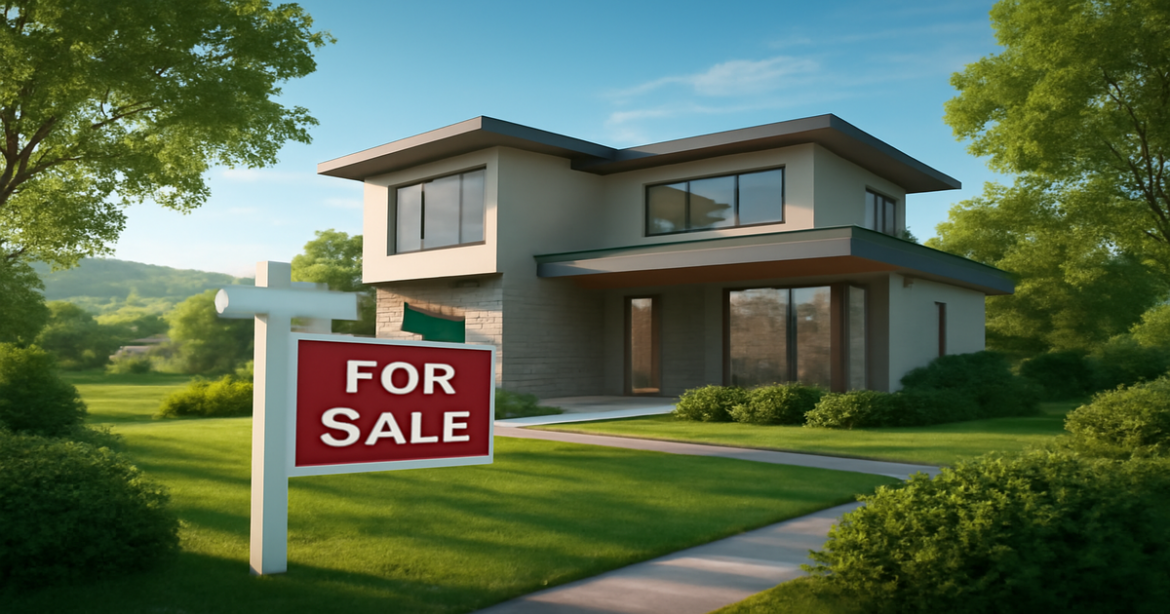 Beautiful home landscape representing ипотечный кредит options for buying property.