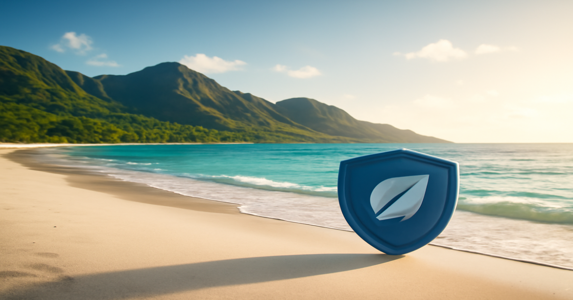 A tranquil beach scene highlighting the importance of страхование in financial planning.