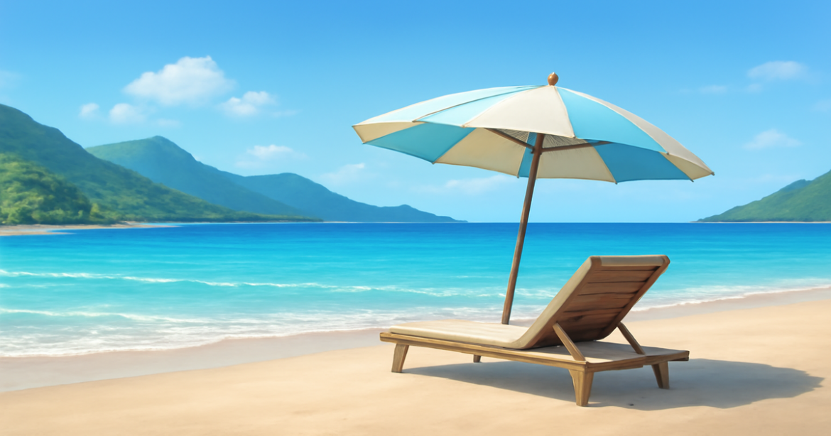 Relaxing beach scene symbolizing financial protection through страхование.