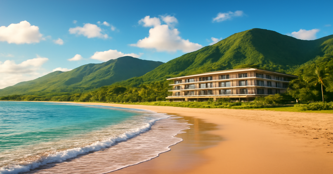 Beautiful beach and mountains scene illustrating effective финансовое планирование for 2026.
