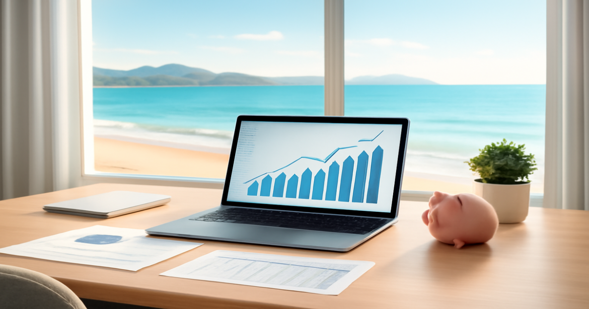 Professional image of a serene office with a focus on депозитный счет for financial planning.