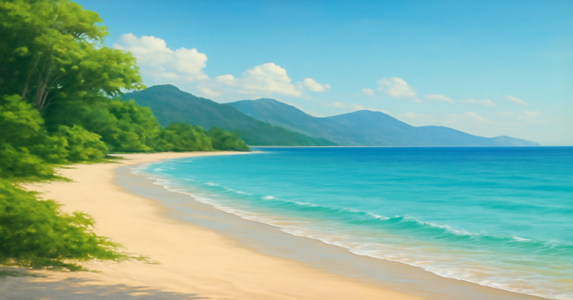 A peaceful beach landscape representing effective savings for financial well-being.